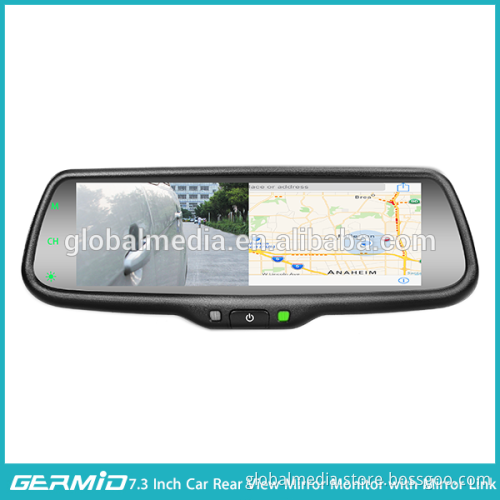 Car Rear View Mirror with 7.3 Inch monitor display mirror image link from your phone